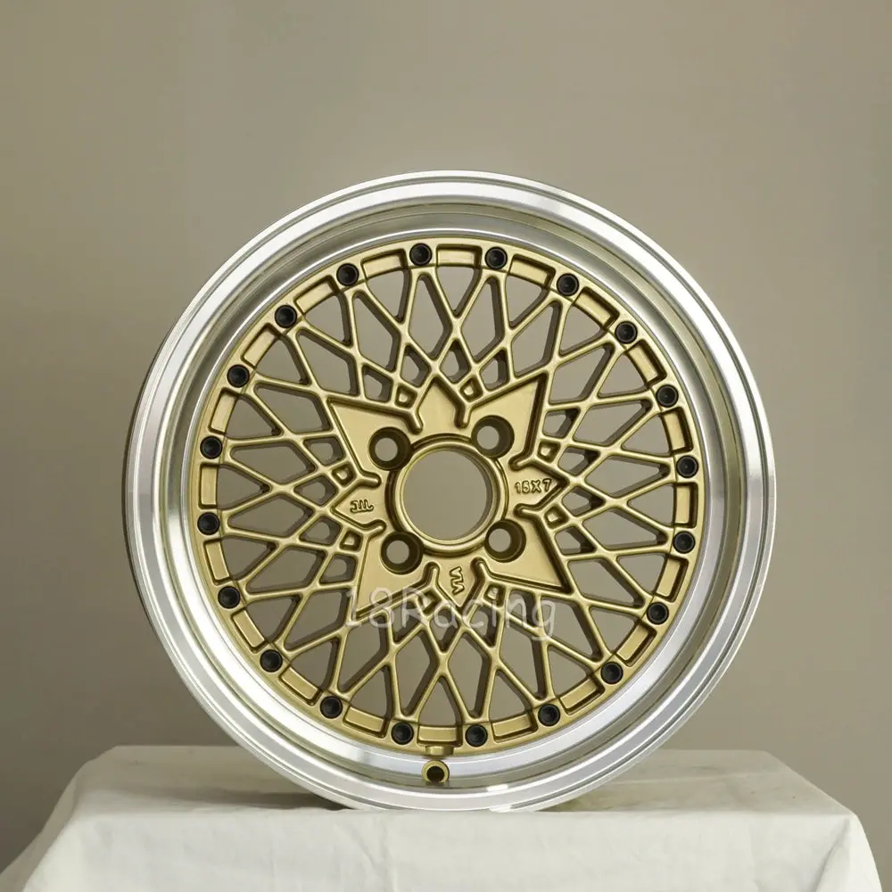 Rota Wheels Os Mesh 1570 4X114.3 20 73 Gold With Polish Lip 1