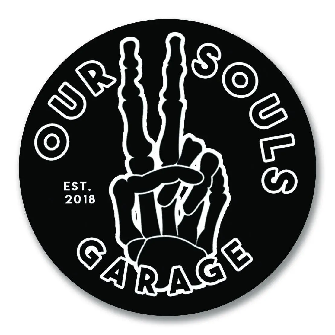 Our Souls Garage 80Mm Vinyl Sticker 1