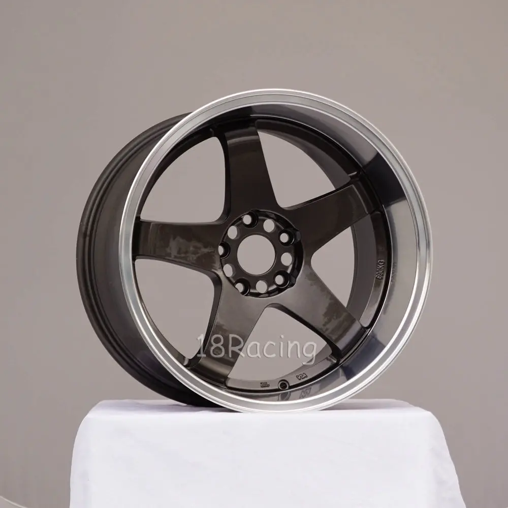 Rota Wheels P-45 R 1812 5X114.3 -15 73 Gunmetal With Polish Lip 2