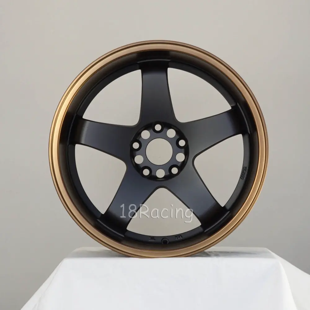 Rota Wheels P-45 R 1812 5X114.3 20  73 Satin Black / Sport Bronze Lip 1