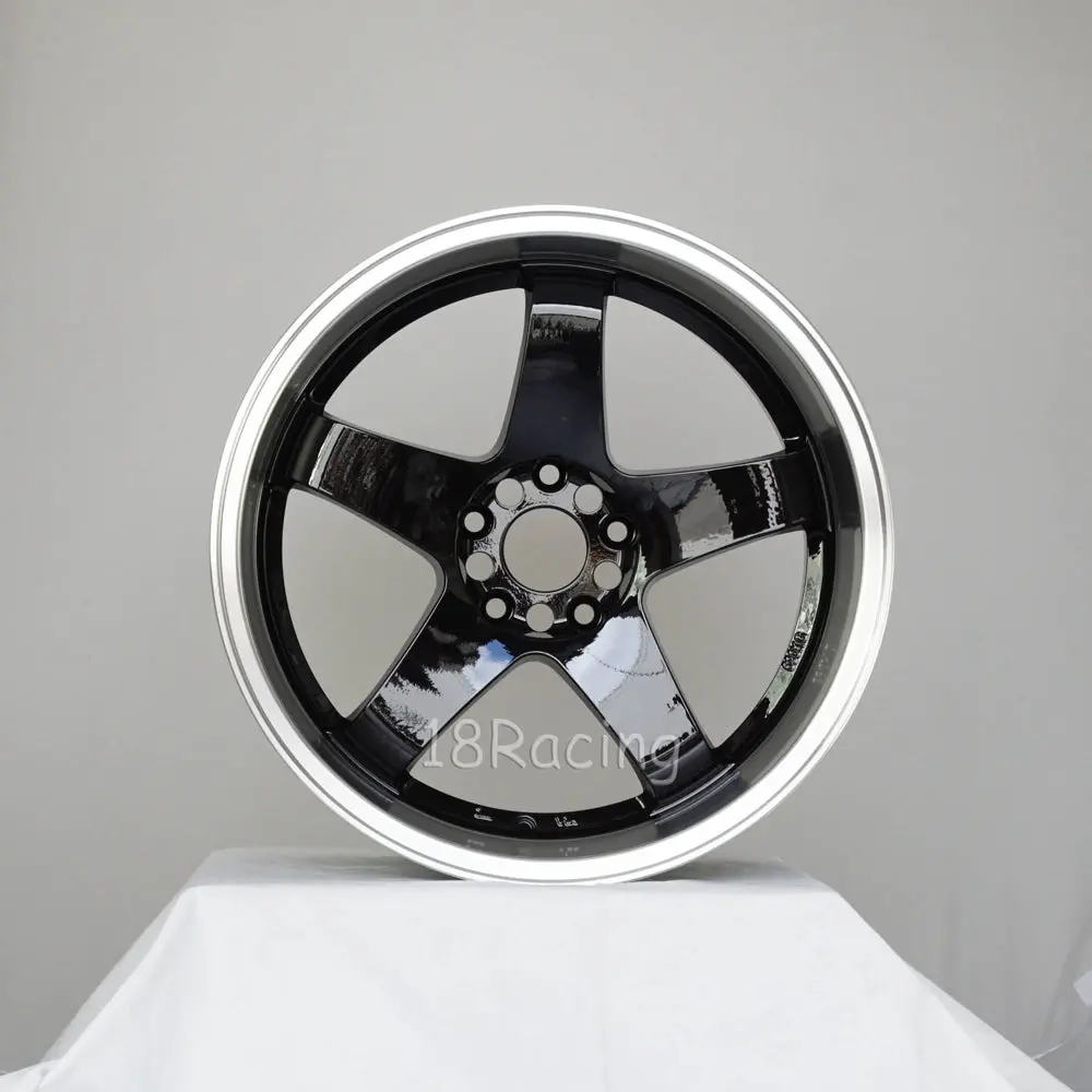 Rota Wheels P-45 R 1810 5X114.3 20  73 Black With Polish Lip 1