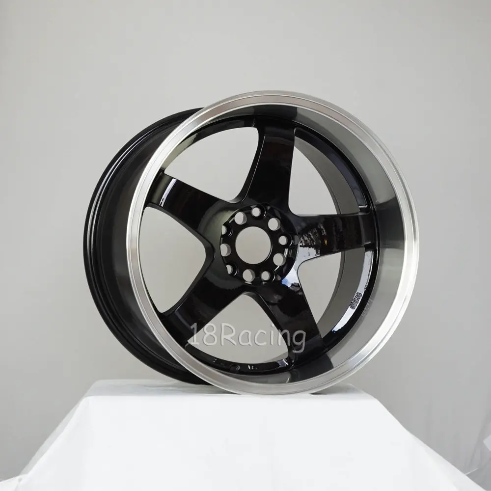 Rota Wheels P-45 R 1812 5X114.3 20 73 Black With Polish Lip 2