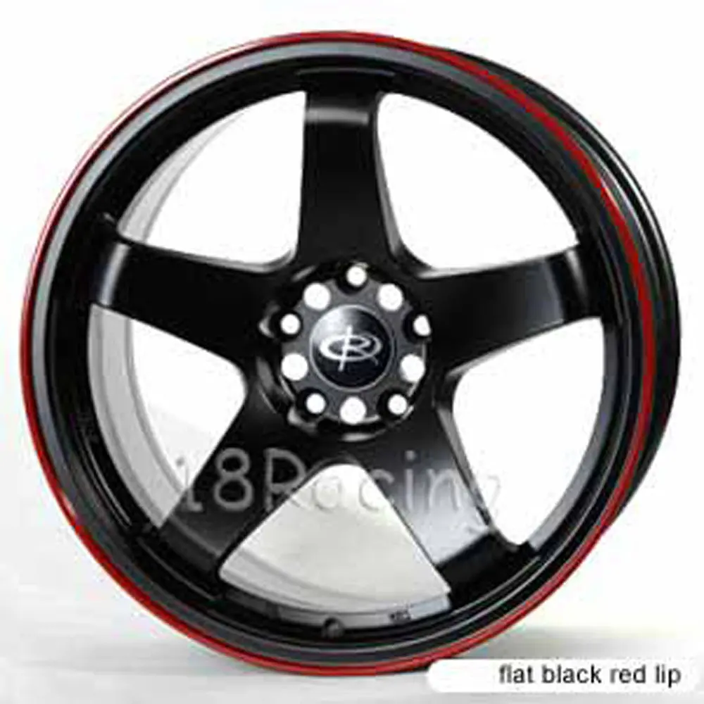 Rota Wheels P-45R 1790 4X114.3 12 73 Flat Black With Red Line 1