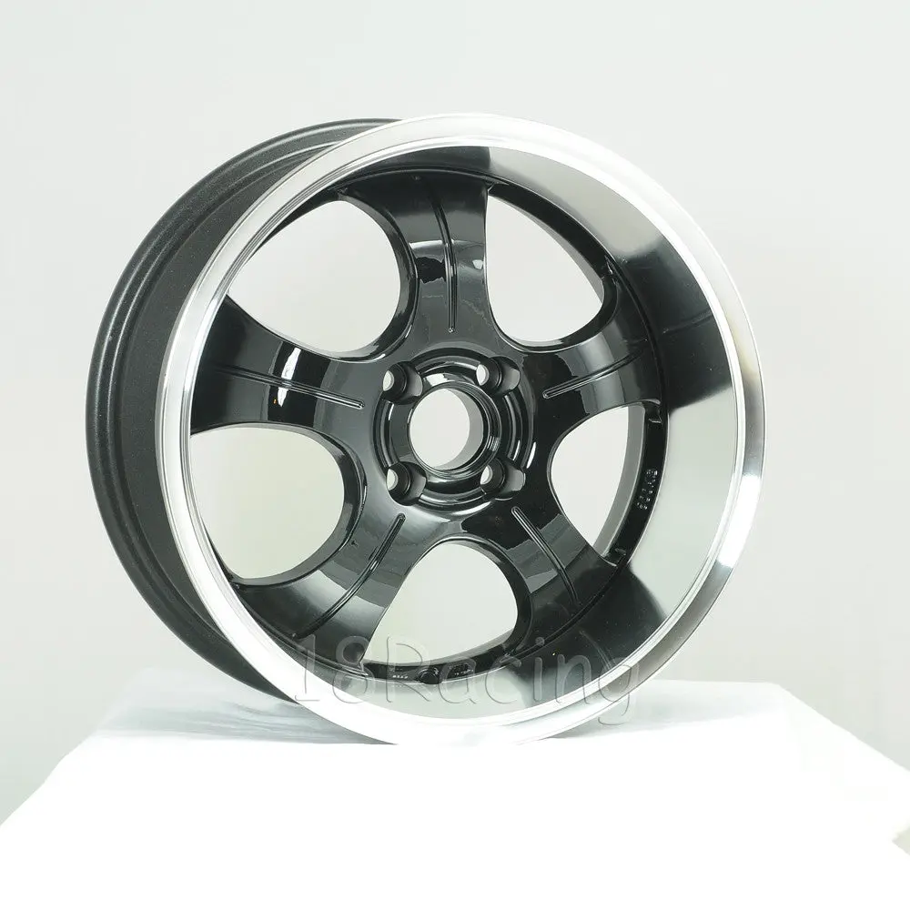 Rota Wheels Pdc 1680 4X100 35 67.1 Black With Polish Lip 2