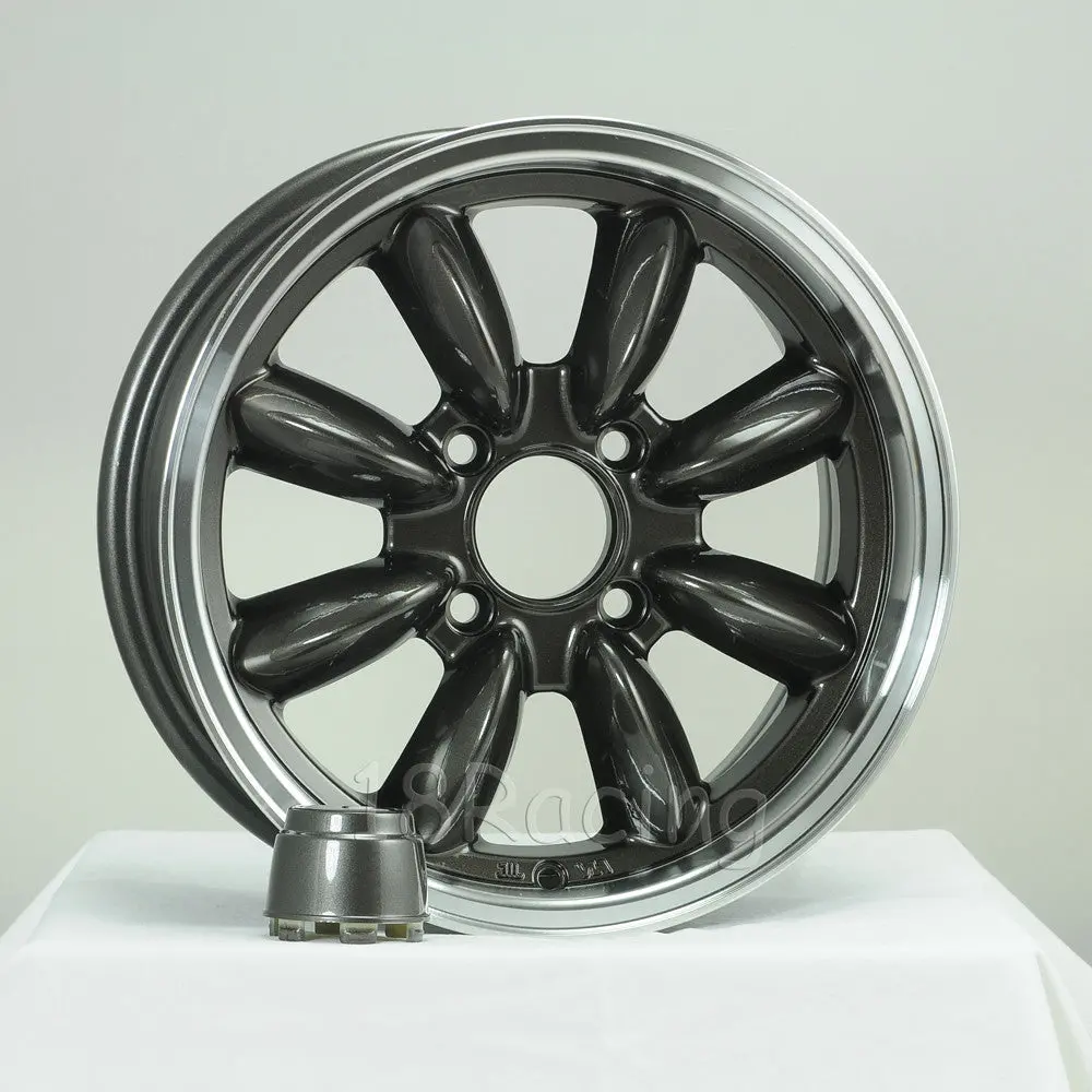 Rota Wheels Rb 1570 4X95.25 25 57.1 Gunmetal With Polish Lip 2
