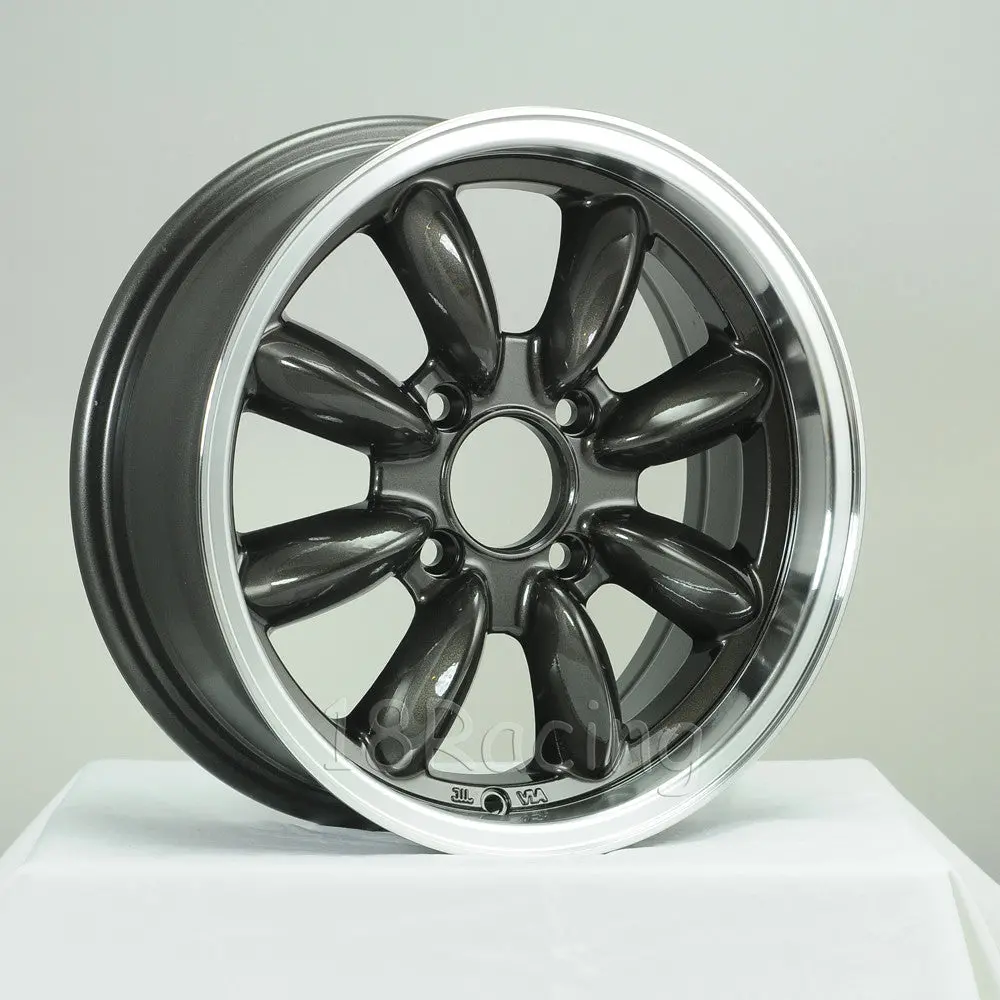 Rota Wheels Rb 1570 4X114.3 4 73 Gunmetal With Polish Lip 1