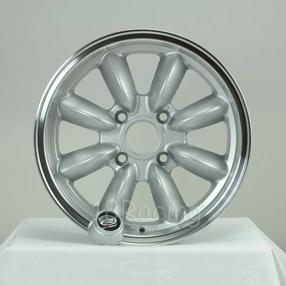 Rota Wheels Rb 1560 4X100 29 57.1 Silver With Polish Lip 1