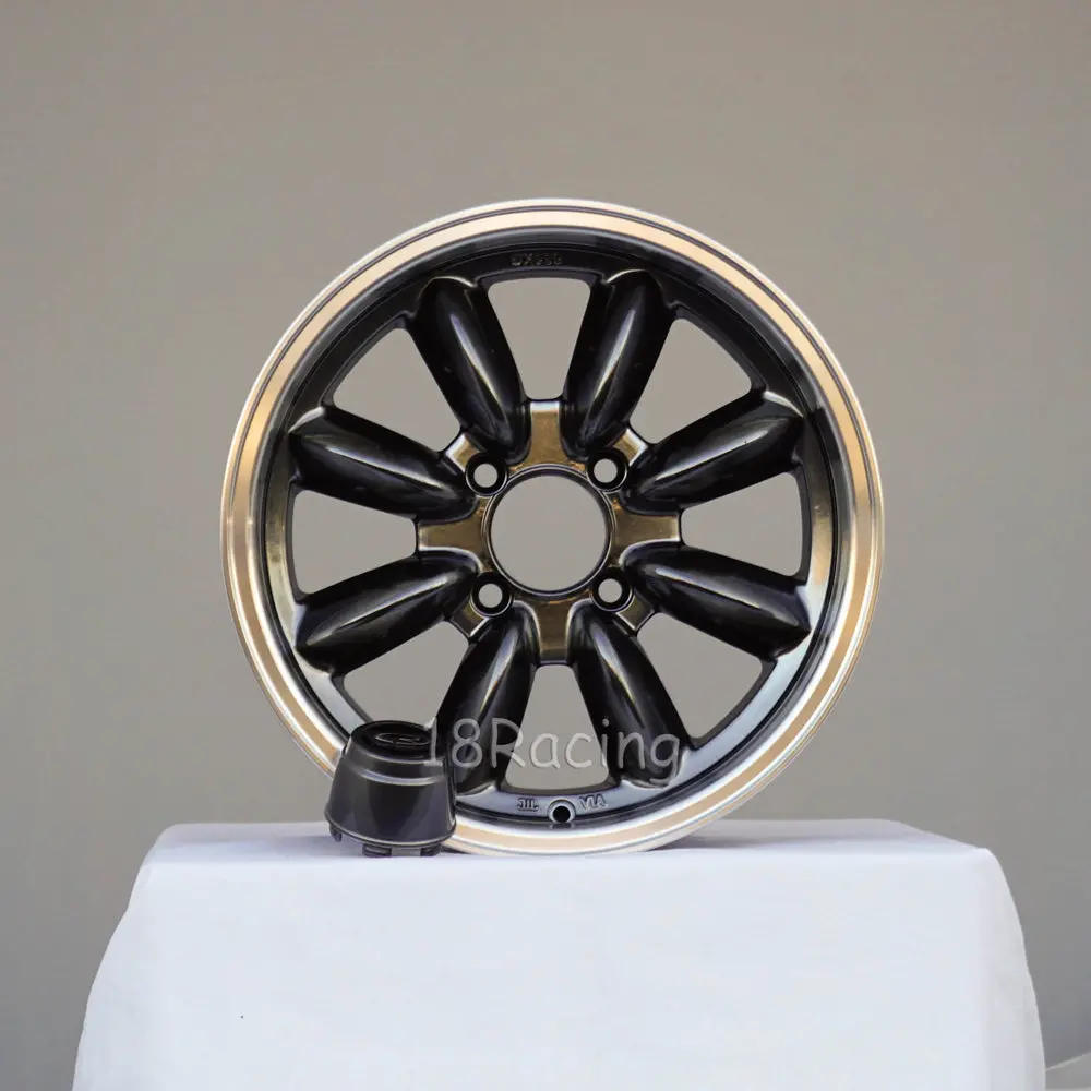Rota Wheels Rb 1560 4X108 25 73 Hyperblack With Polish Lip 1
