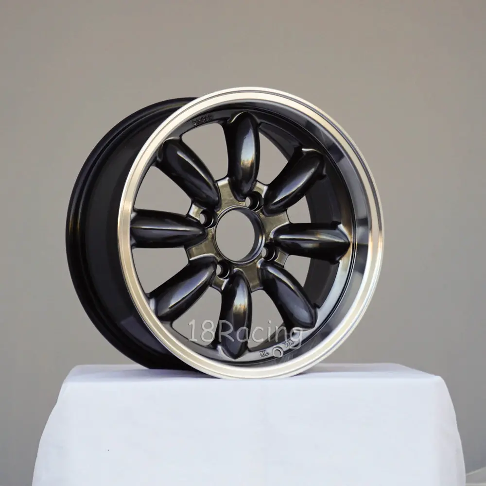 Rota Wheels Rb 1570 4X100 35 67.1 Hyperblack With Polish Lip 1