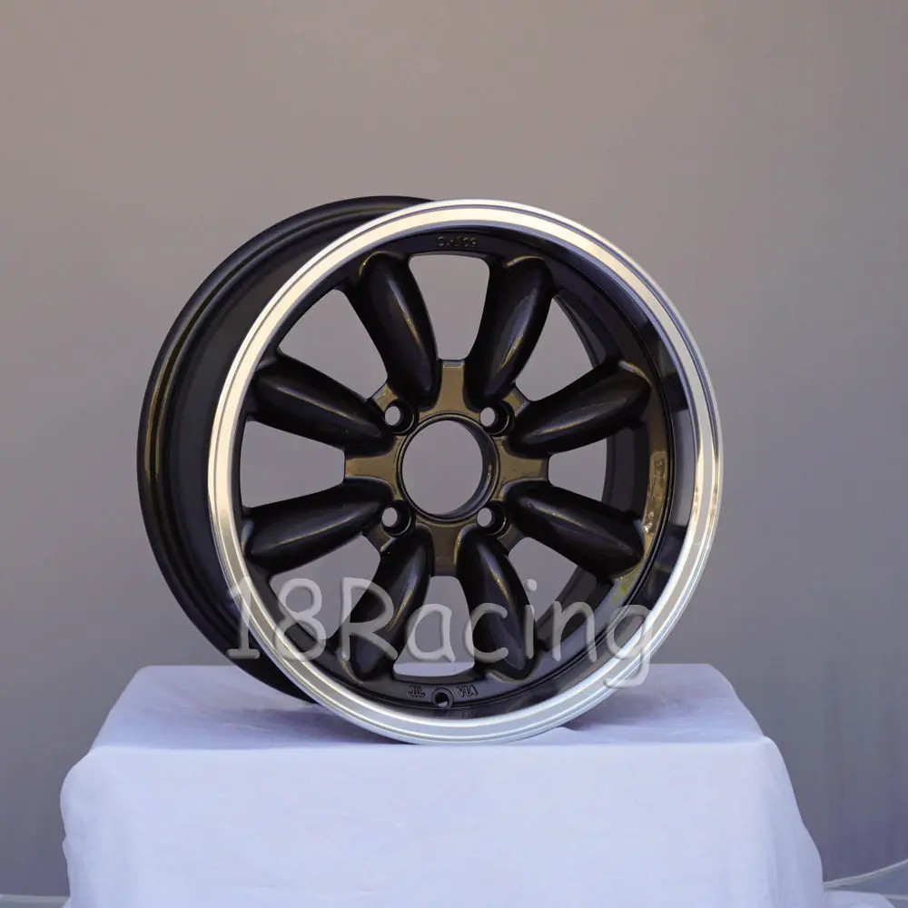 Rota Wheels Rb 1570 4X114.3 25 73 Gunmetal With Polish Lip 1