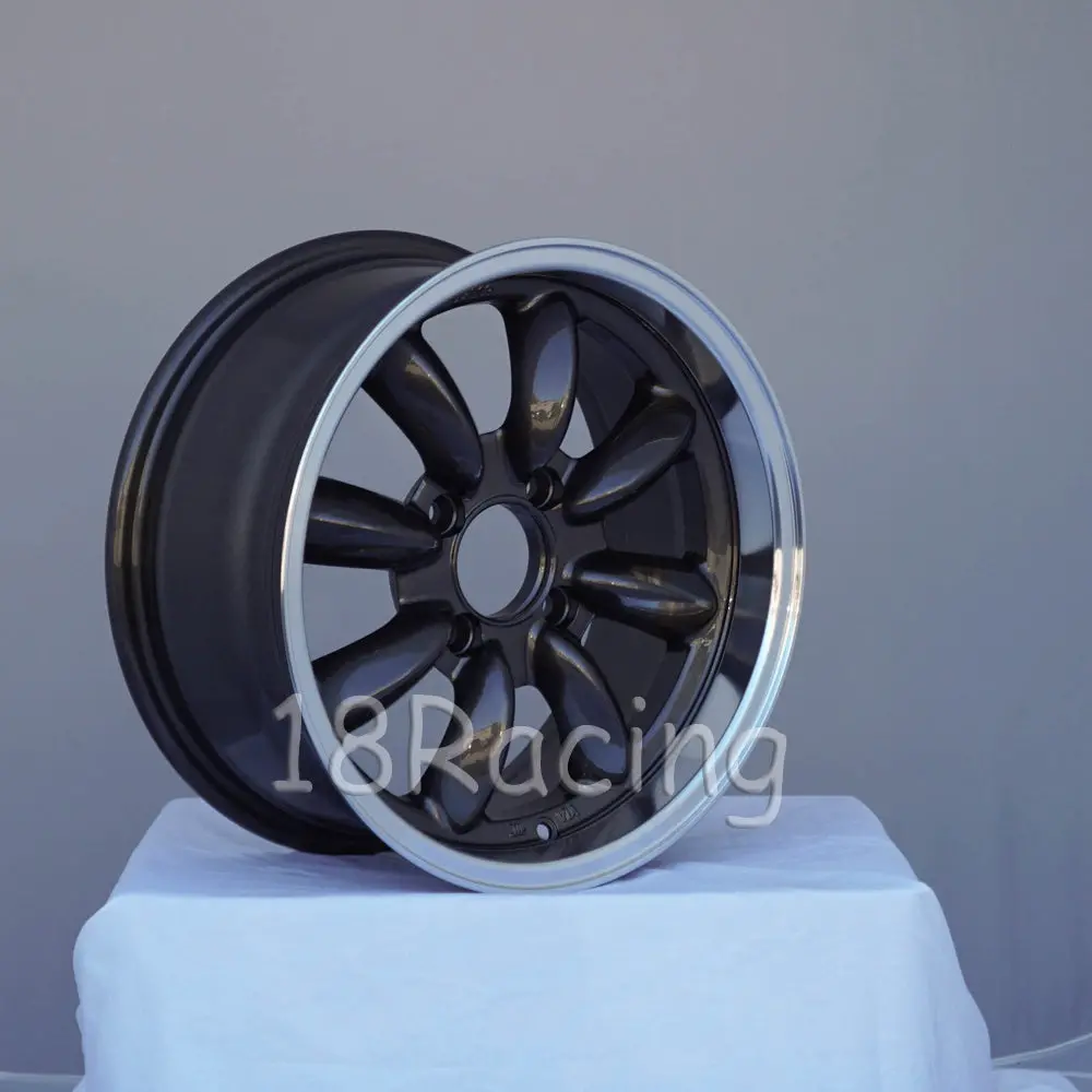 Rota Wheels Rb 1570 4X108 30 73 Gunmetal With Polish Lip 2