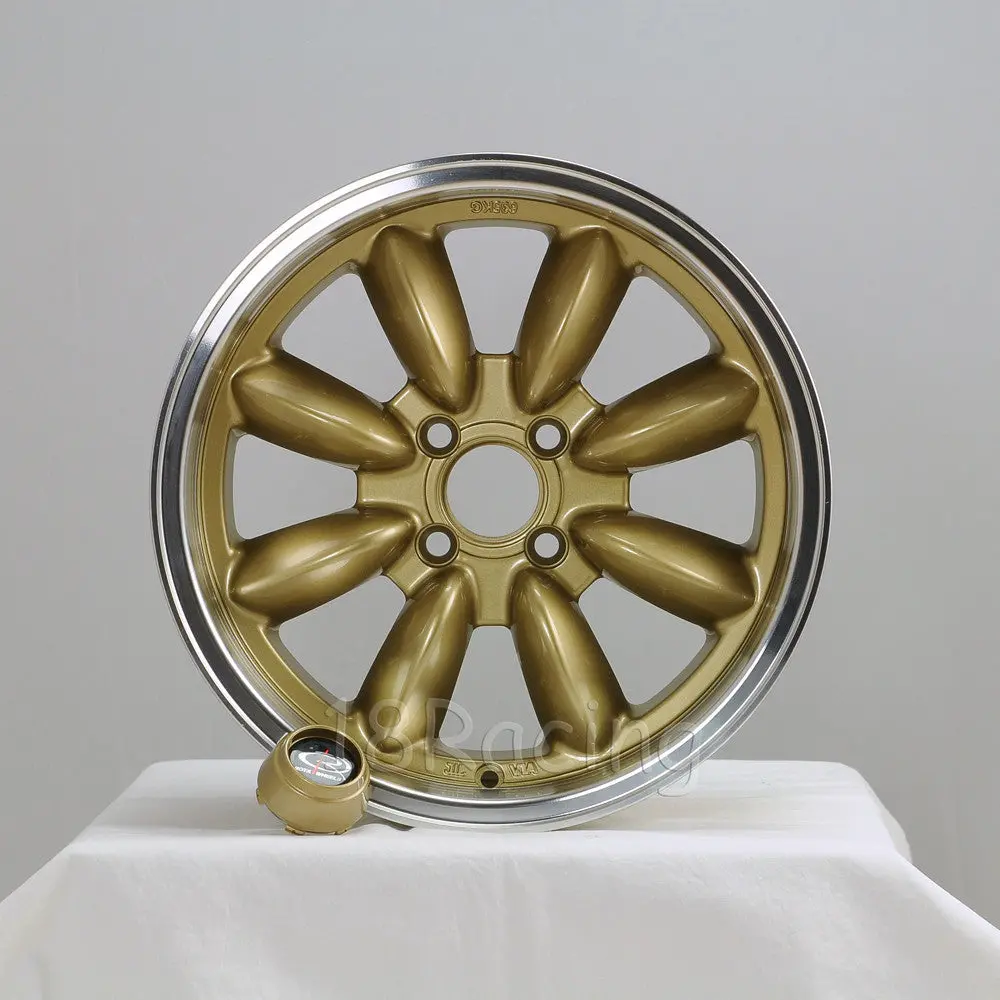 Rota Wheels Rb 1560 4X108 25 73 Gold With Polish Lip 1