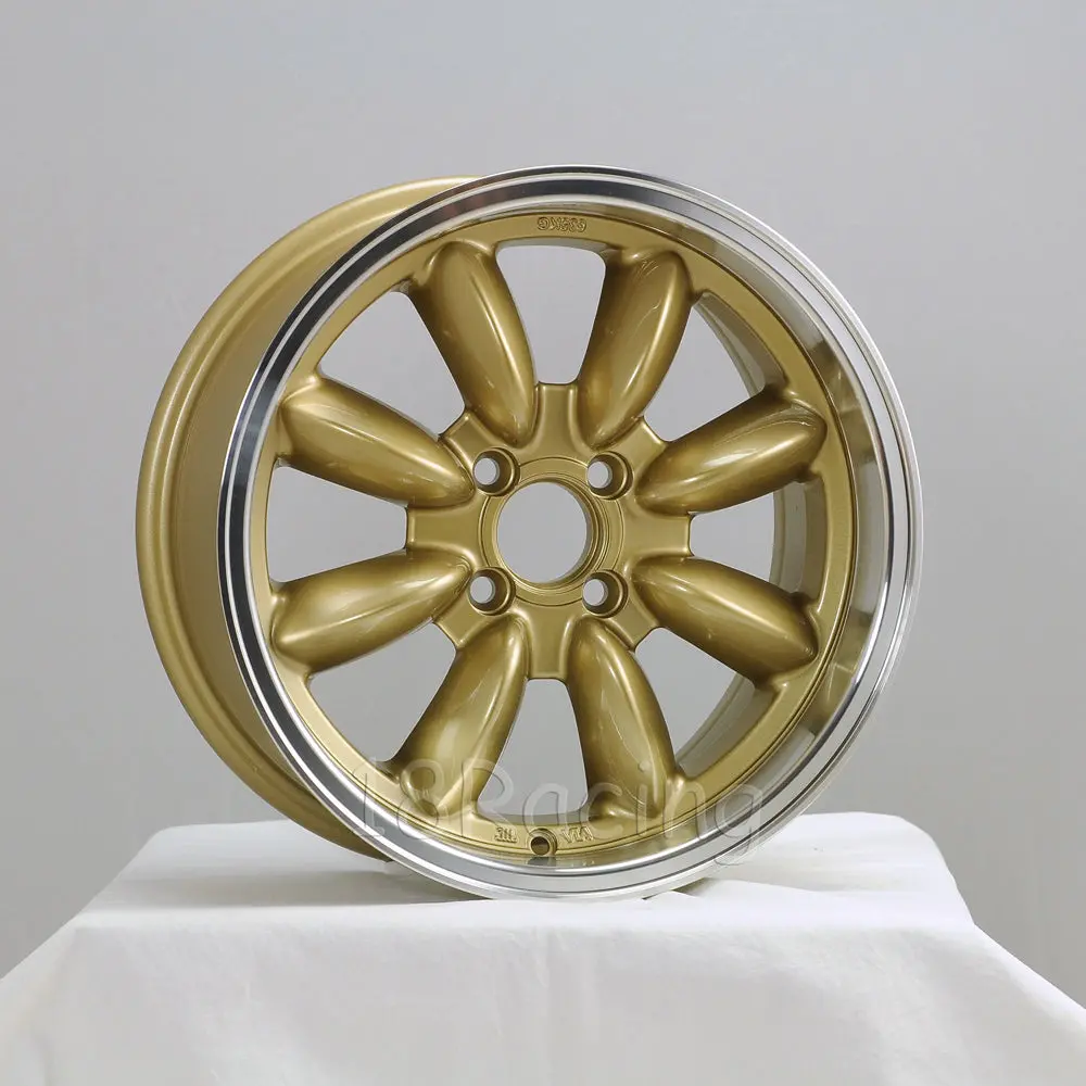 Rota Wheels Rb 1560 4X114.3 25 73 Gold With Polish Lip 1