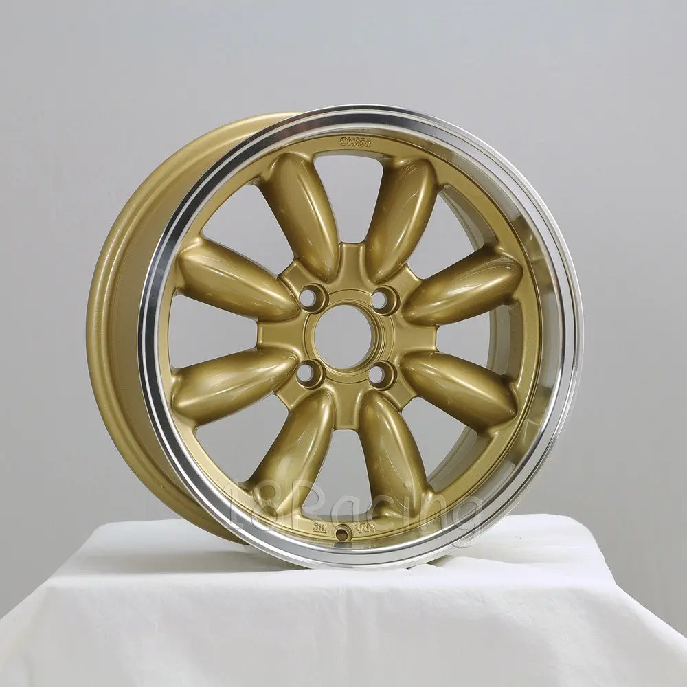 Rota Wheels Rb 1560 4X95.25 25 57.1 Gold With Polish Lip 1