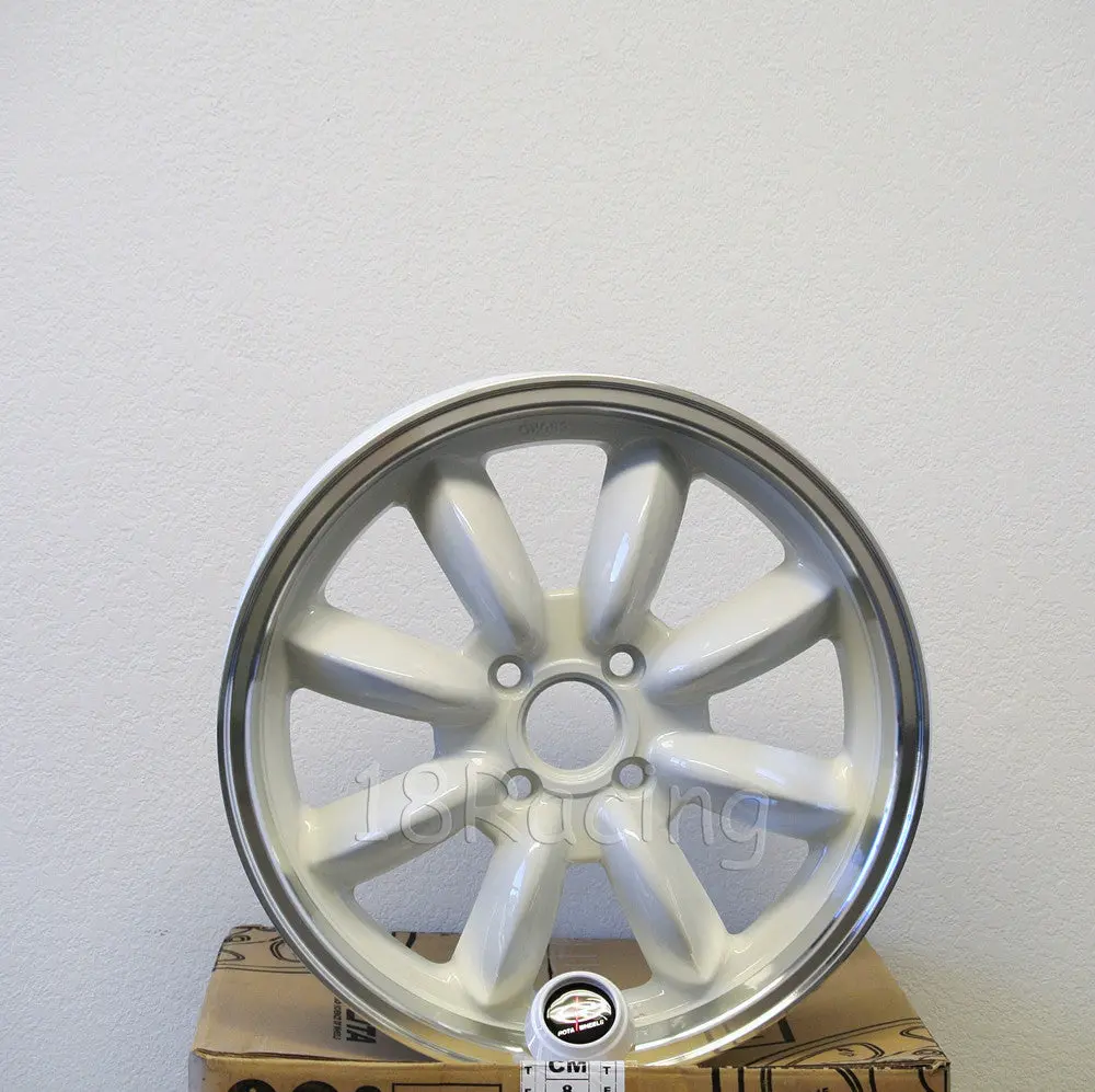 Rota Wheels Rb 1670 4X100 40 56.1 White With Polish Lip 1