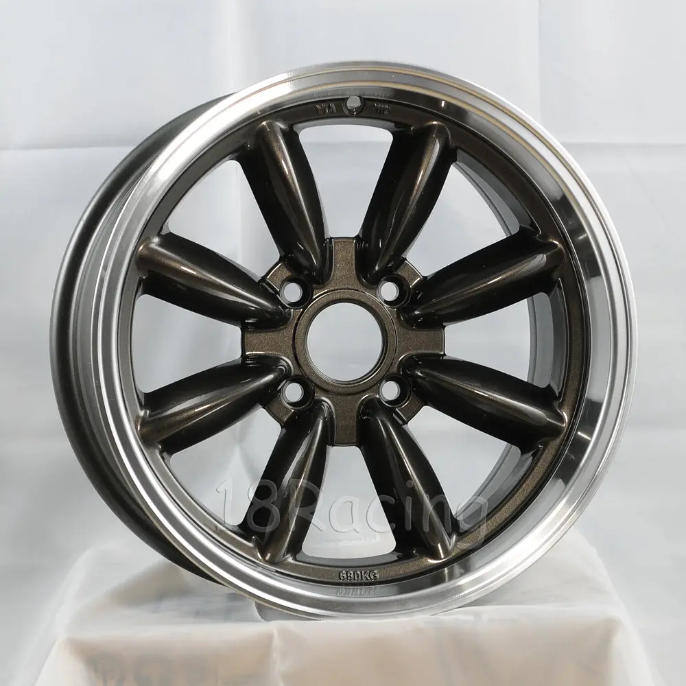 Rota Wheels Rb 1680 4X114.3 4 73 Gunmetal With Polish Lip 1