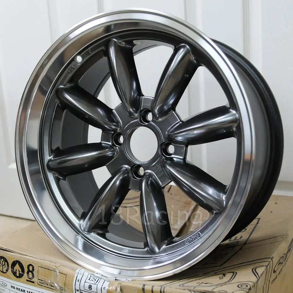 Rota Wheels Rb 1680 4X114.3 10 73 Hyperblack With Polish Lip 2