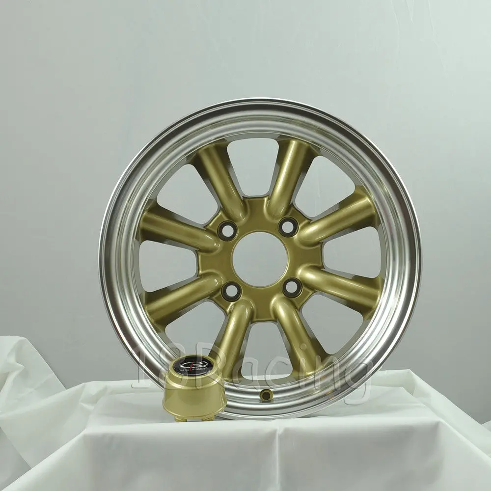 Rota Wheels Rkr 1580 4X114.3 0 73 Gold With Polish Lip 1