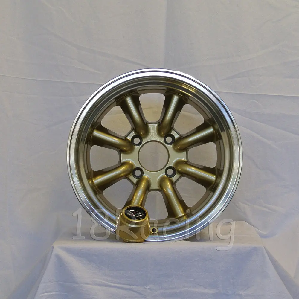 Rota Wheels Rkr 1590 4X114.3 -15 73 Gold With Polish Lip 1