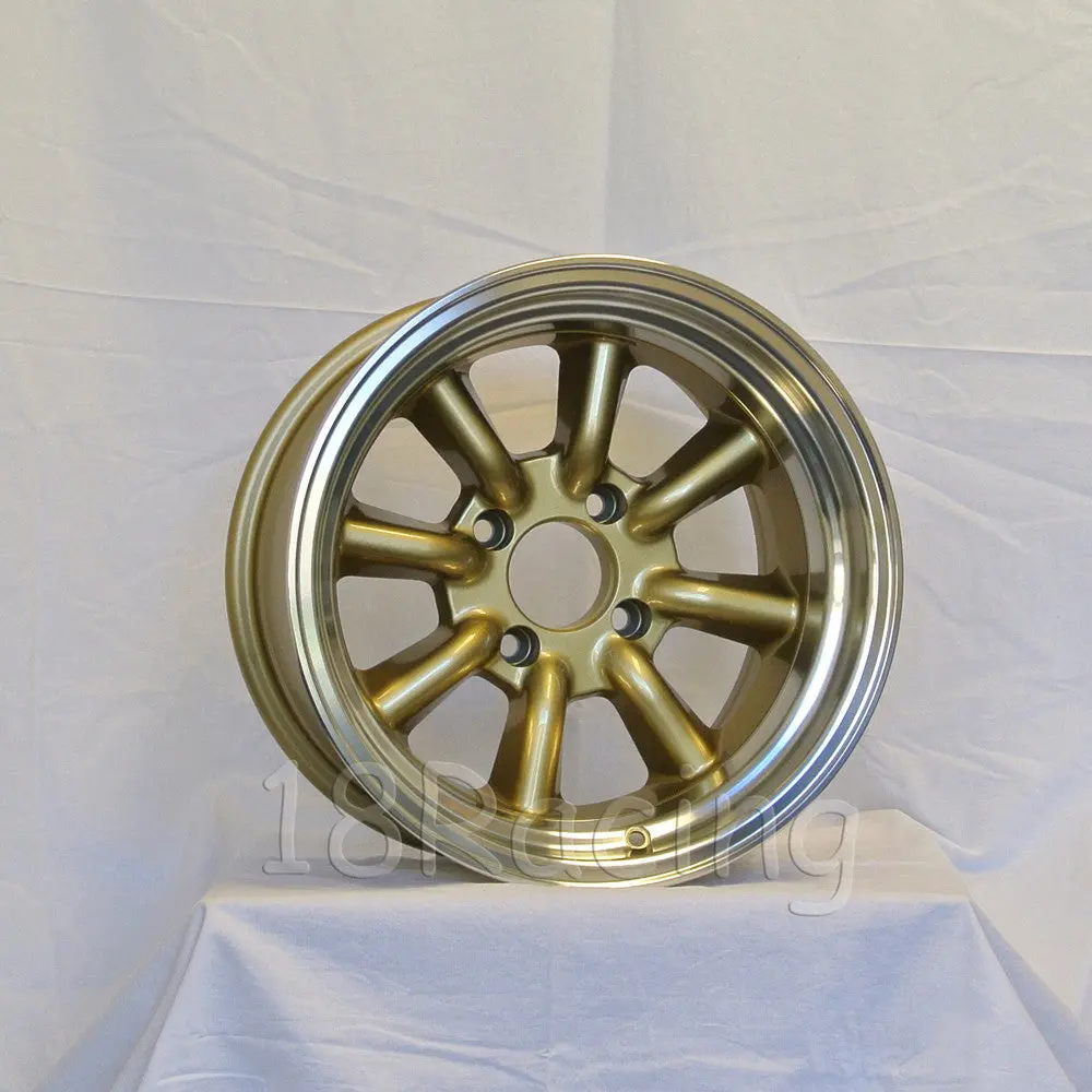 Rota Wheels Rkr 1590 4X114.3 -15 73 Gold With Polish Lip 2