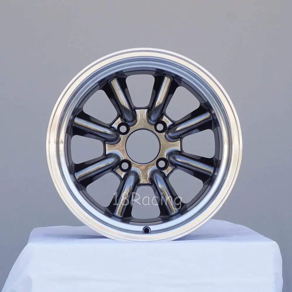 Rota Wheels Rkr 1590 4X114.3 -15 73 Hyperblack With Polish Lip 1
