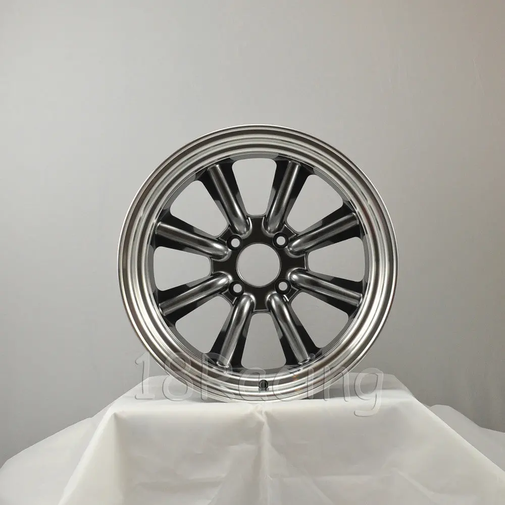 Rota Wheels Rkr 1785 4X114.3 4 73 Hyperblack With Polish Lip 2
