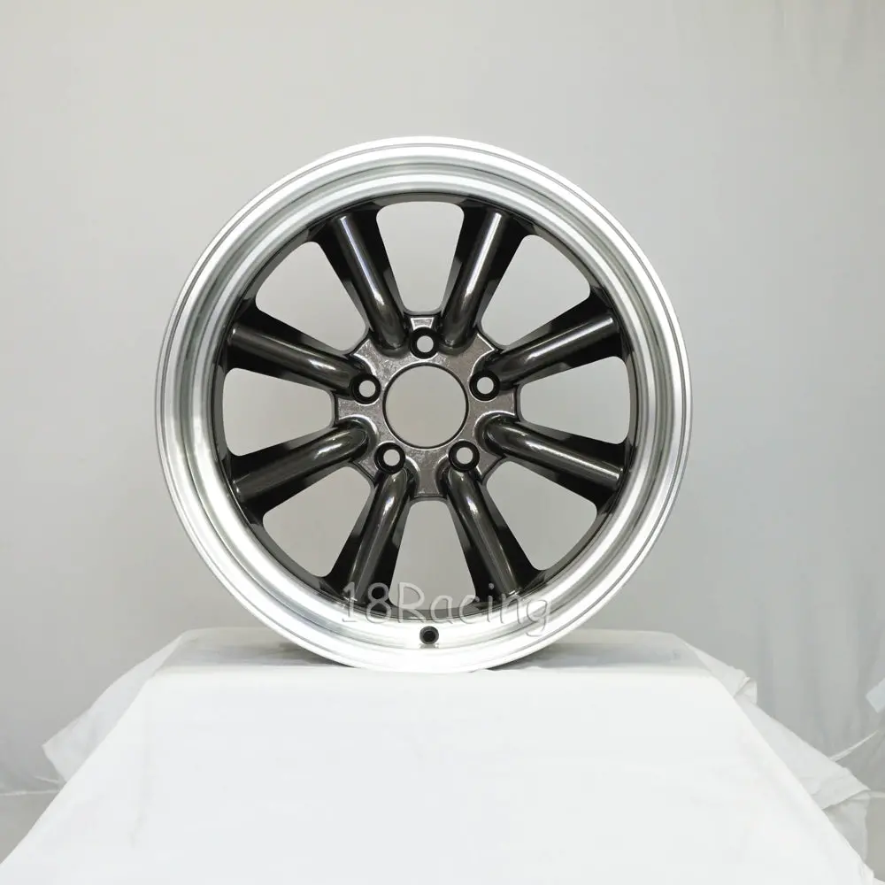 Rota Wheels Rkr 1785 5X114.3 -10 73 Gunmetal With Polish Lip 1