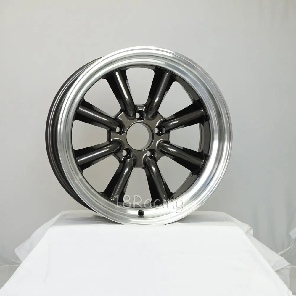 Rota Wheels Rkr 1785 5X114.3 -10 73 Gunmetal With Polish Lip 2