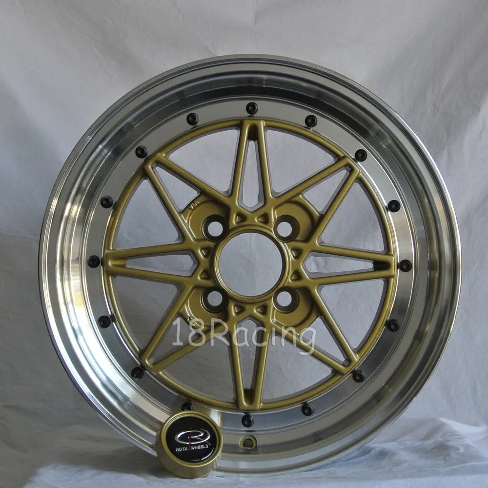 Rota Wheels Sa Racing 1565 4X100 40 67.1 Tommy Gold With Polish Lip 1