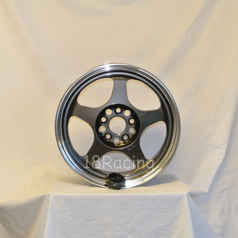 Rota Wheels Slipstream 1580 5X100  Offset: 20 57.1  Gunmetal With Polish Lip 14.3 Lbs 1