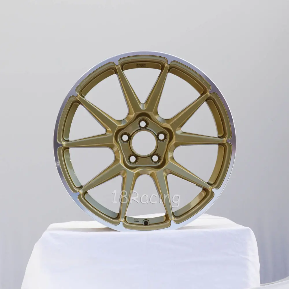 Rota Wheels Stw 1780 5X100 44 73 Gold With Polish Lip 1