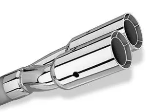 Borla Universal Dual Round Intercooled Exhaust Tip – Polished, 2.5-Inch Inlet / 3-Inch Outlet 1