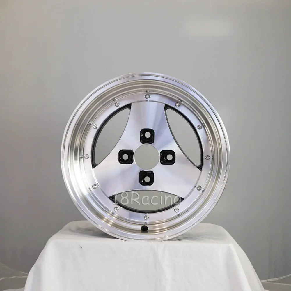 Rota Wheels Tri Al 1580 4X100 0 Full Polish Black 1