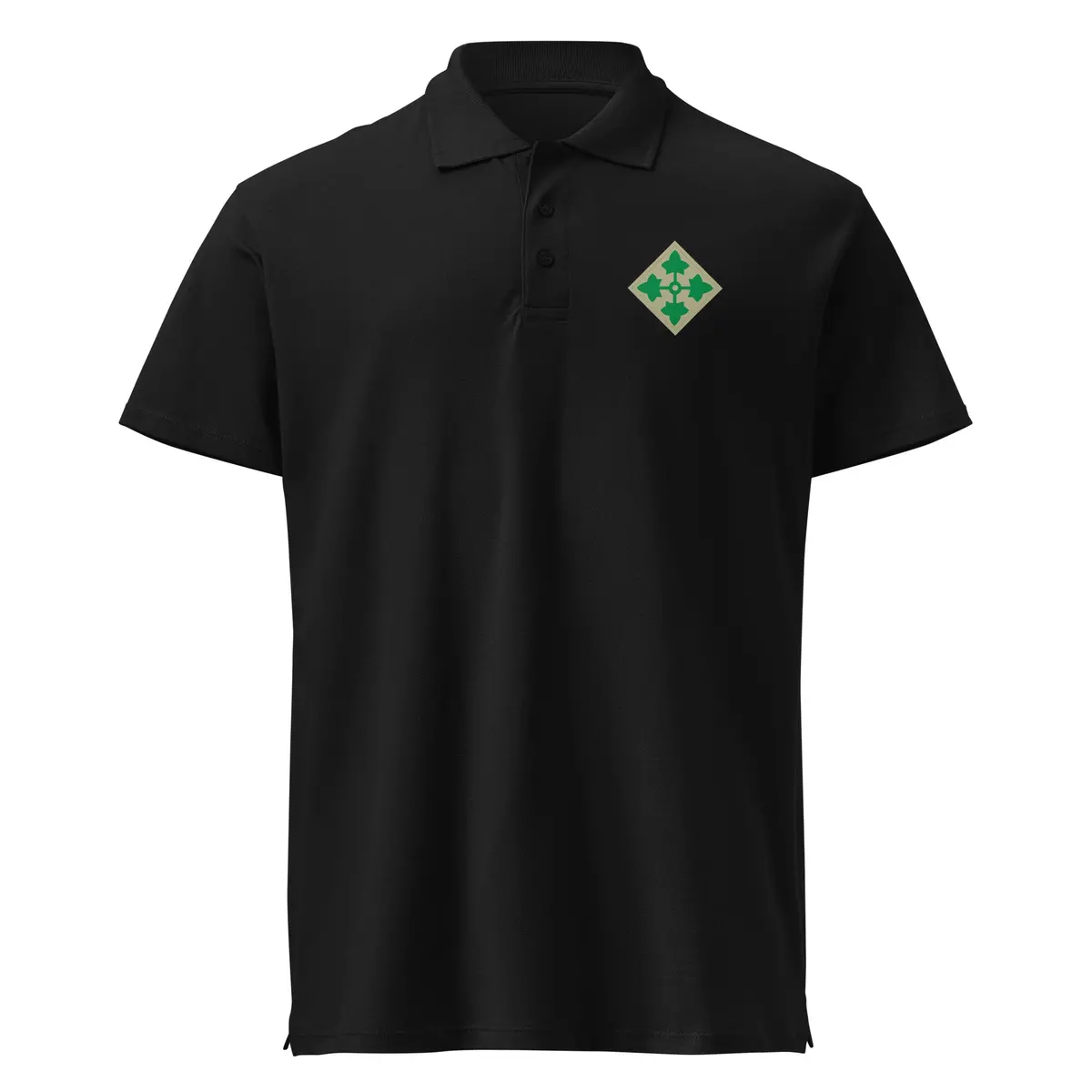 Premium Pique Polo Shirt  Ssi - 4Th Infantry Division Wo Txt X 300 1