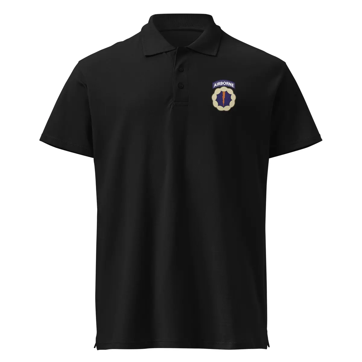 Premium Pique Polo Shirt - 9Th Airborne Division - Phantom - Ssi Wo Txt X 300 1
