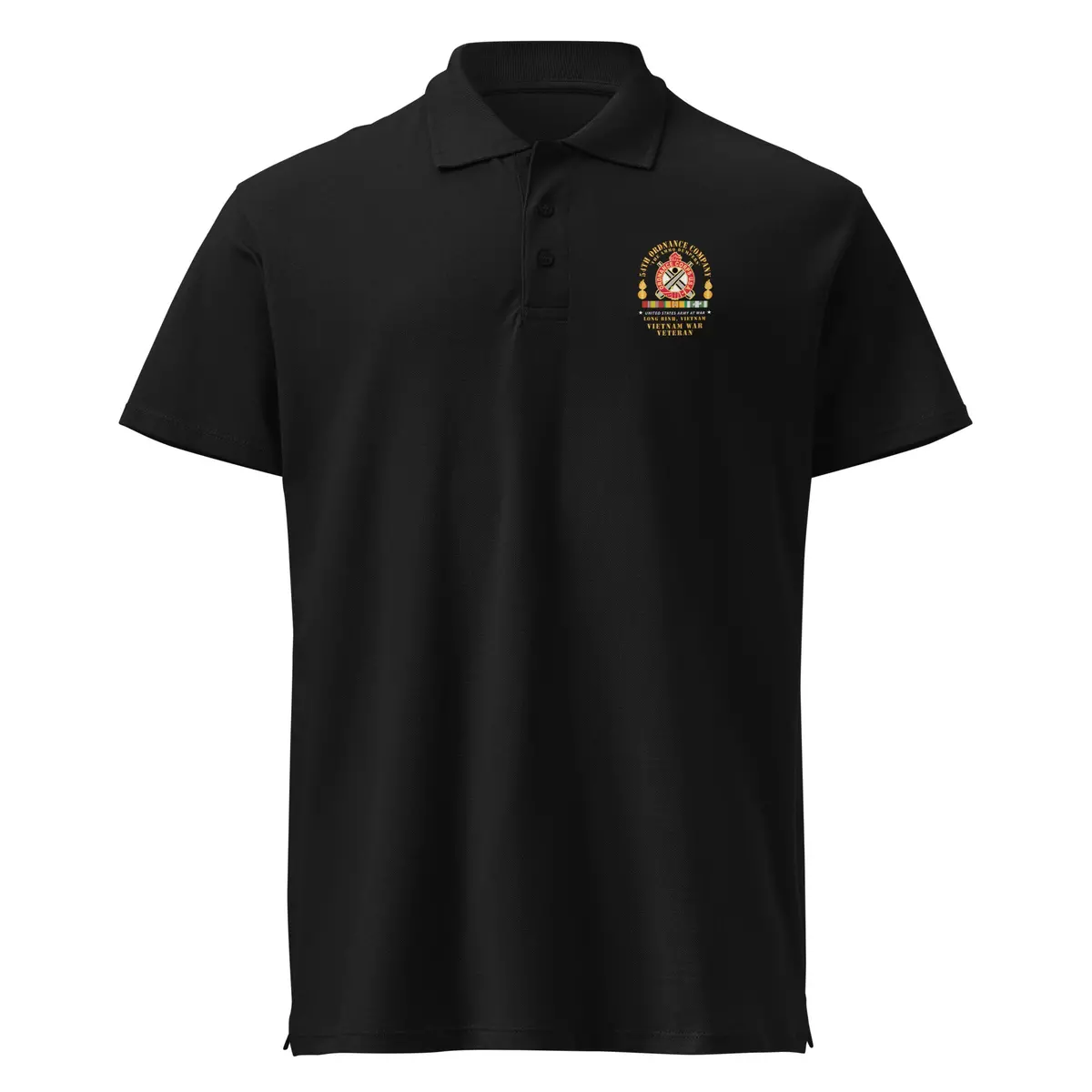 Premium Pique Polo Shirt - 54Th Ordnance Company - Ord Emblem - Ammo Dumpers - Long Binh, Vietnam Vet W Vn Svc X 300 1