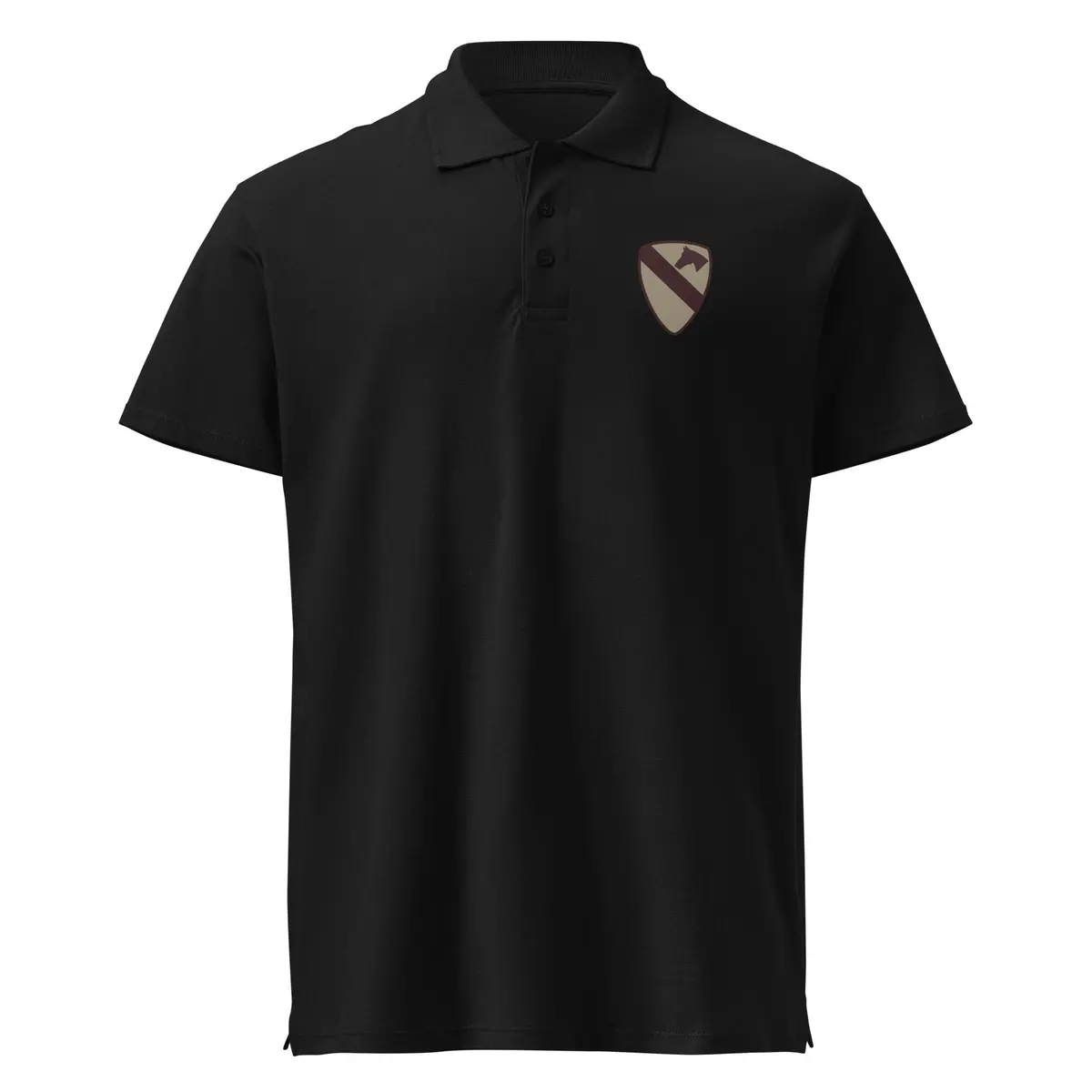 Premium Pique Polo Shirt Ssi - 1St Cavalry Division - Subdued Desert X 300 1