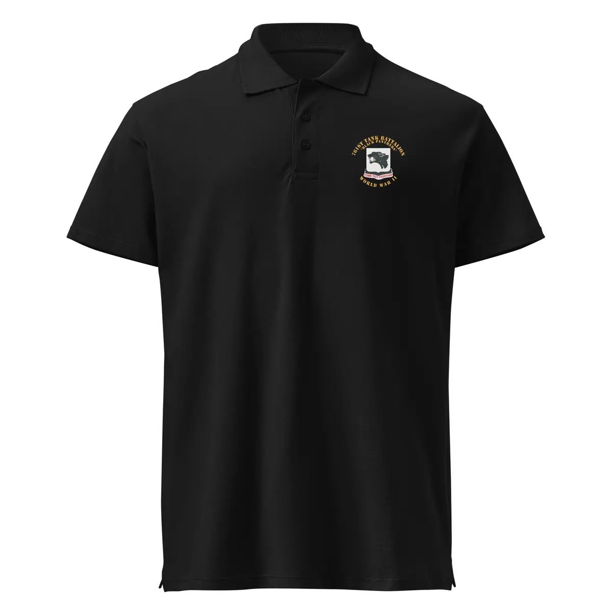 Premium Pique Polo Shirt Army - 761St Tank Battalion - Black Panthers - Wwii 1