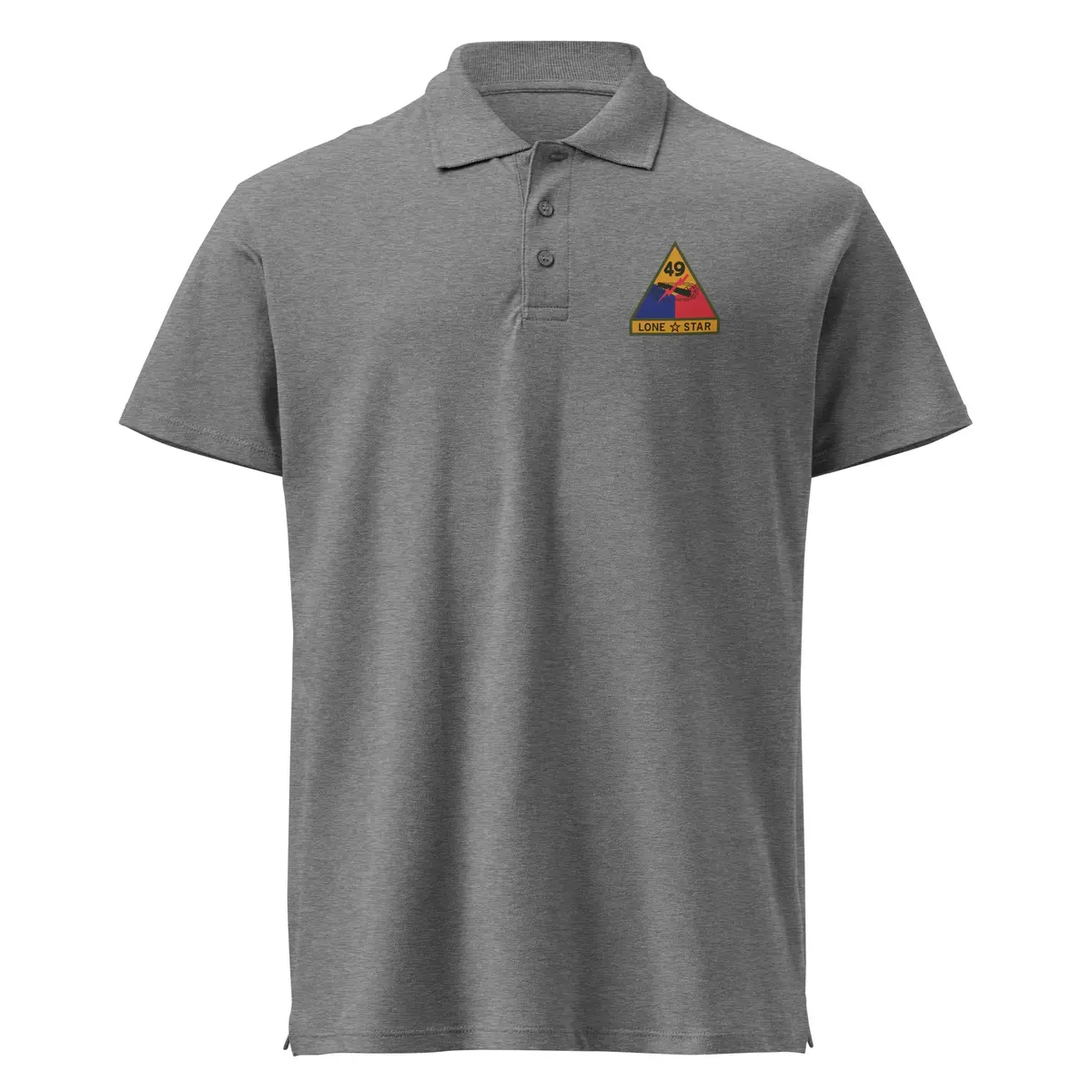 High-quality pique polo shirt featuring official 49th Armored Division SSI and personalized name tape—pack of 300 - Image 9
