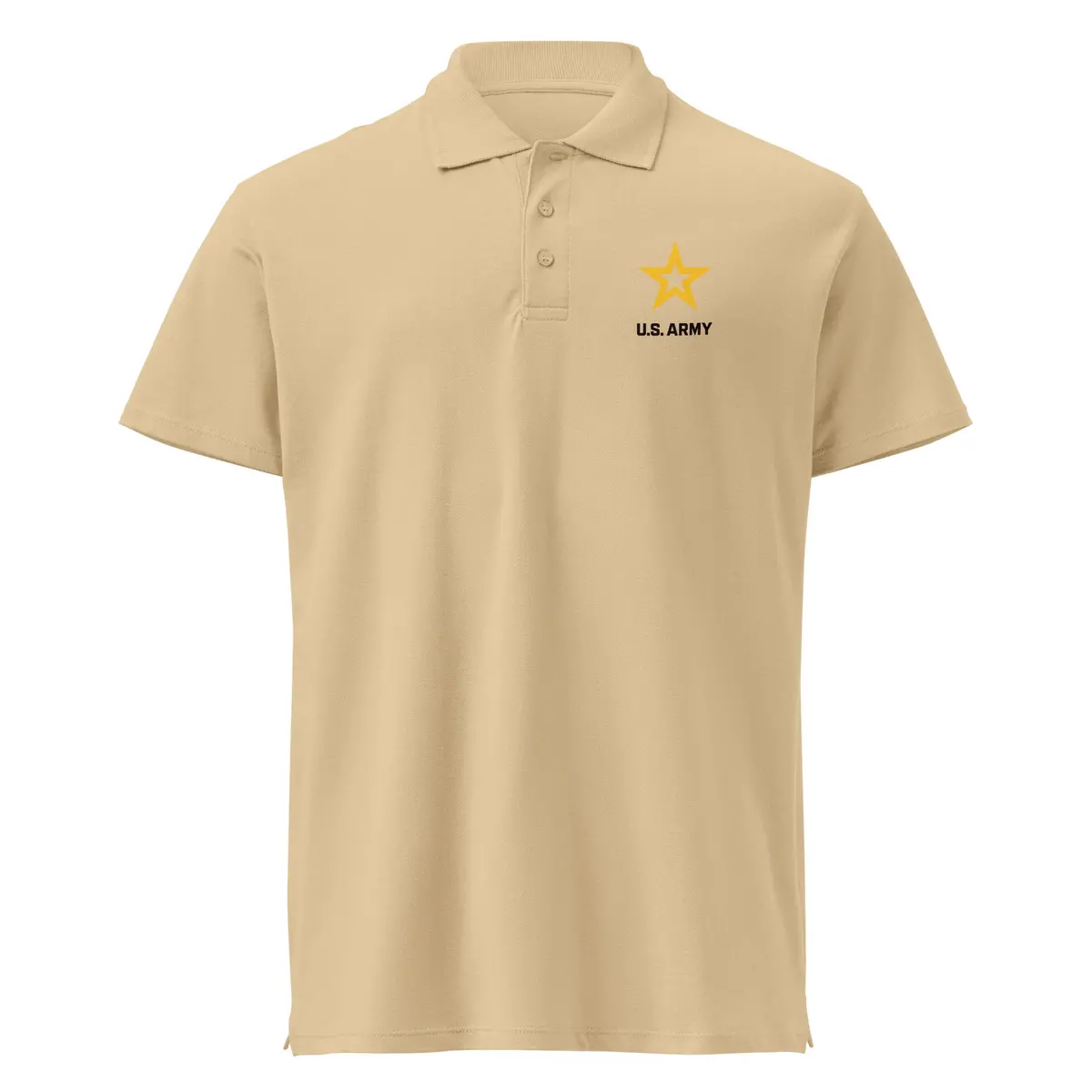 Classic-fit pique polo featuring authentic US Army-inspired design, embroidered star emblem, and premium 100% cotton fabric - Image 21