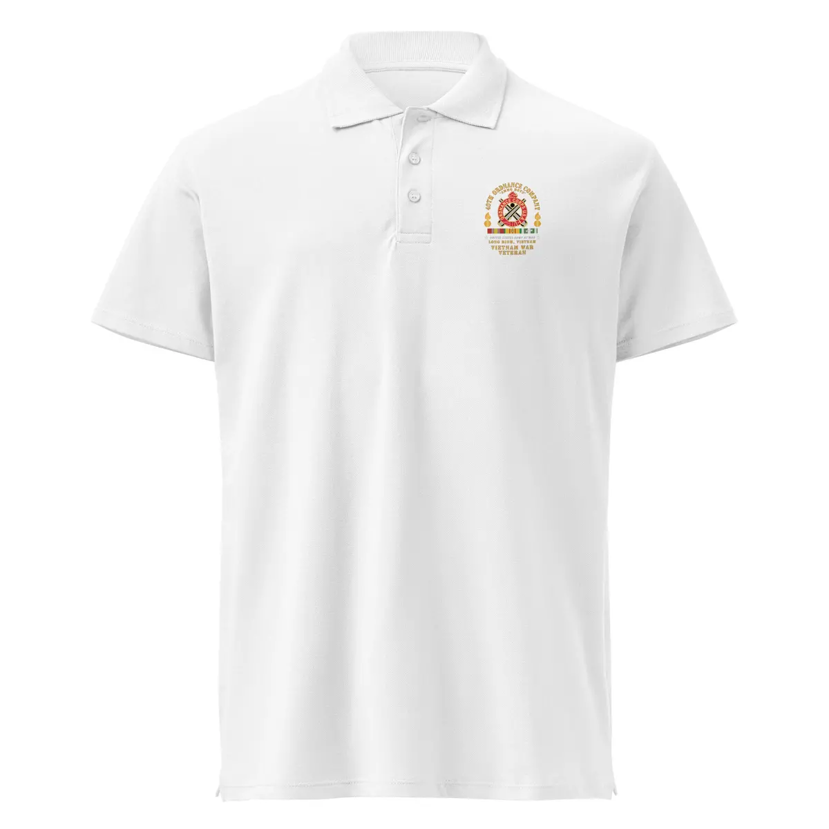 Premium Pique Polo Shirt Honoring the 40th Ordnance Company 'Ammo Boys' Vietnam Veterans from Long Binh - Image 25