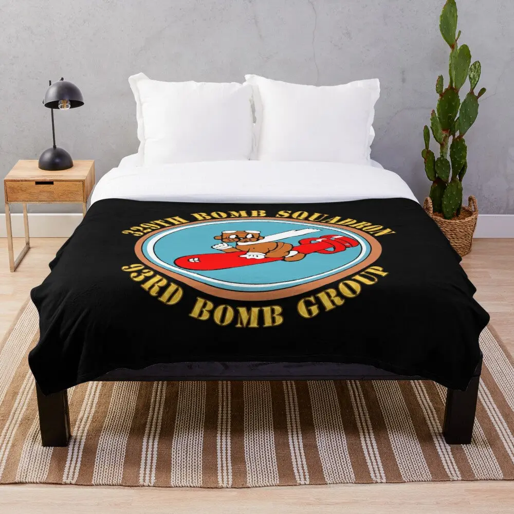 Aac - 329Th Bomb Squadron,93Rd Bomb Group - Wwii - Usaaf Throw Blanket 1