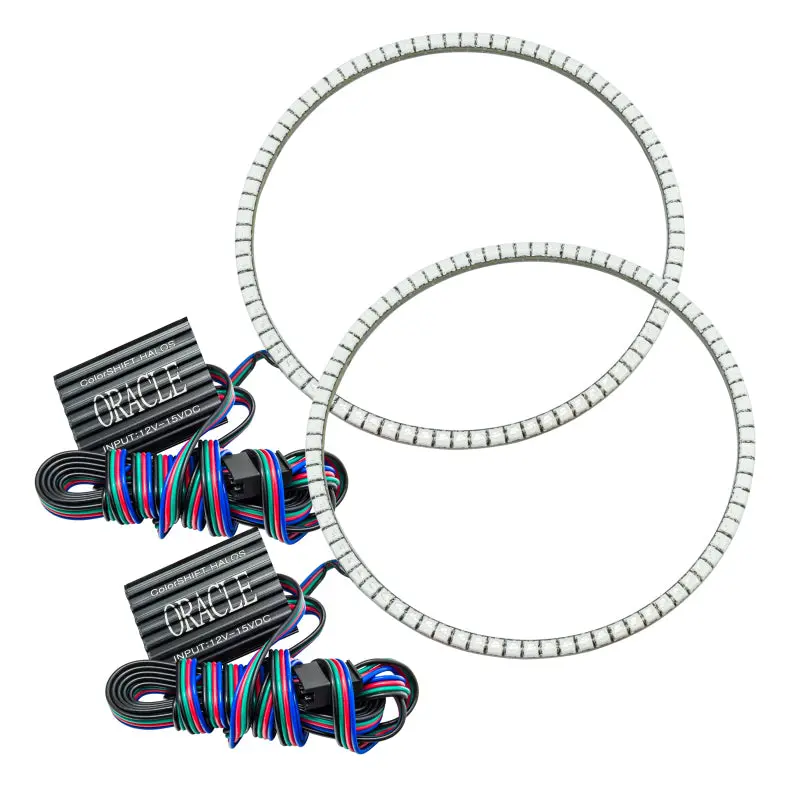 Oracle Lighting Colorshift Halo Kit For Jeep Wrangler Jl & Gladiator Jt – Surface-Mount Led Headlight Rings Without Controller 1