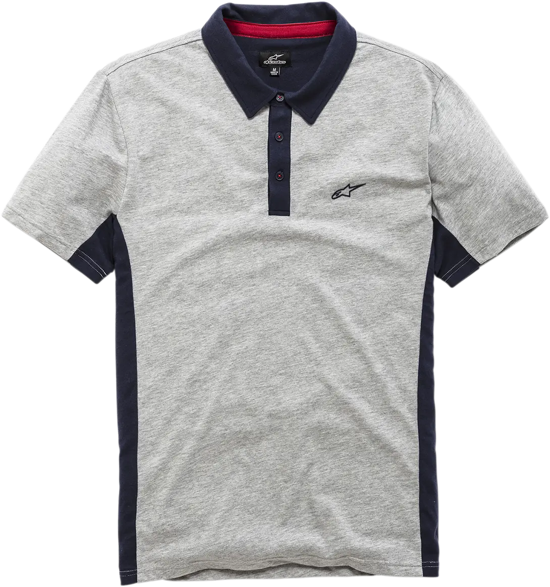 Alpinestars Champion Polo Shirt – Casual Motorcycling Apparel, Gray/Navy Blend, Medium 1