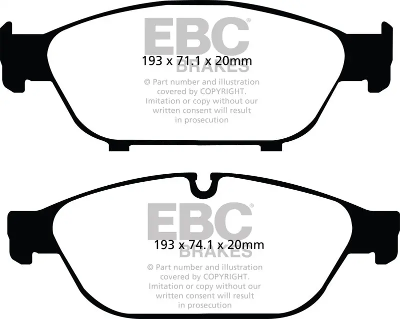 Ebc Redstuff High-Performance Brake Pads – Front Axle, Compatible With 2012+ Audi A6 Quattro 3.0L Supercharged 1