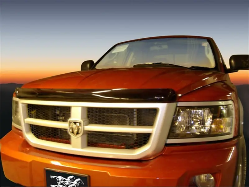 Stampede 2008-2011 Dodge Dakota Eyebrows Not Included Vigilante Premium Hood Protector - Smoke 1