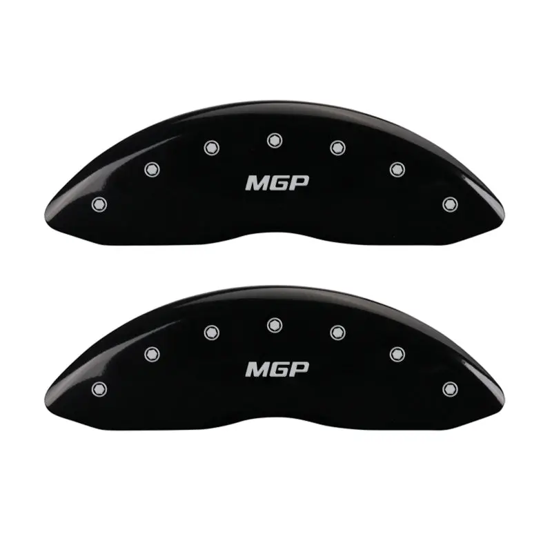 Mgp Engraved Black Caliper Covers With Silver Accent – Front & Rear Set 1