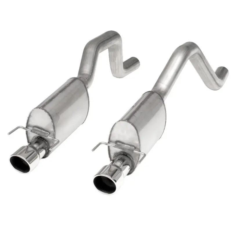 Stainless Works 2006-13 Corvette C6Zo6/Zr1 3In Axleback S-Tube Mufflers Dual 4In Rolled Edge Tips 1