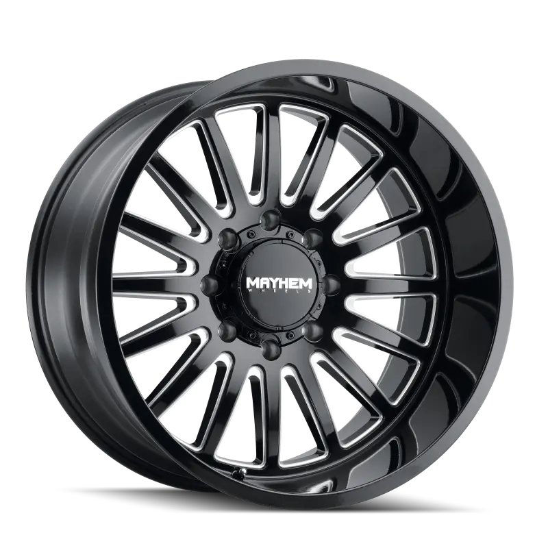 Mayhem Utopia Forged Wheel – 20X10", 5X150 Bolt Pattern, -19Mm Offset, 110Mm Hub Bore, Black W/ Milled Spokes 1