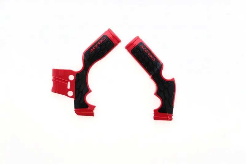 Acerbis X-Grip Frame Guards — Red/Black, Fitment For Ktm Sx65 (2014–2023), Husqvarna Tc65 (2016–2023), Gasgas Mc65 (2021–2023) 1